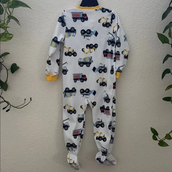 Carter’s Boys Pajamas 2-Pack Size 3T Footed Sleepers Trucks & Stripes - Picture 5 of 12